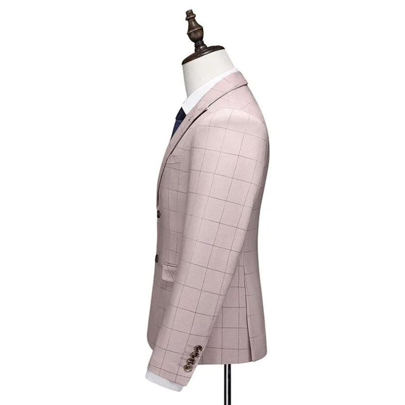 Terno Masculino Xadrez Luxury Maximus Paletó + Colete + Calça