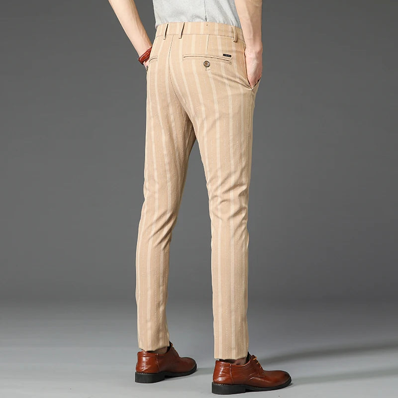 Calça Social Masculina Listrada Premium Maximus