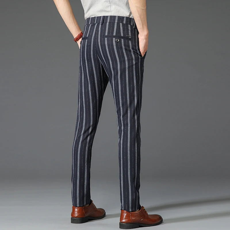 Calça Social Masculina Listrada Premium Maximus