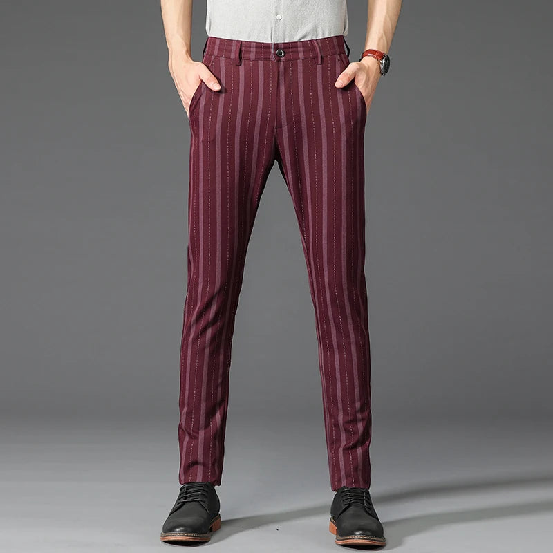 Calça Social Masculina Listrada Premium Maximus