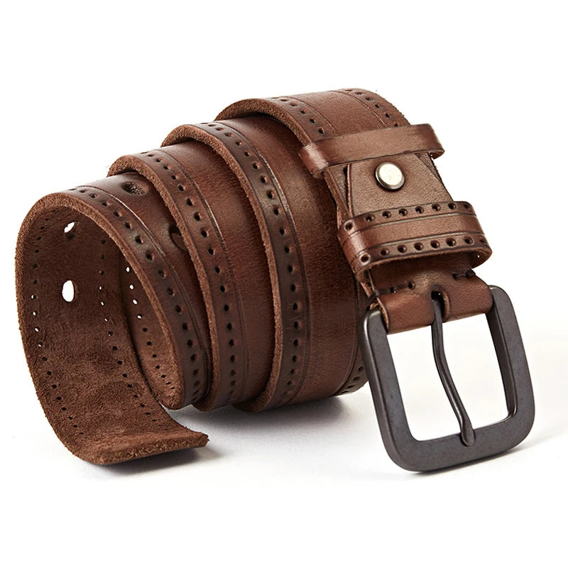 Cinto Masculino de Couro Vintage Maximus