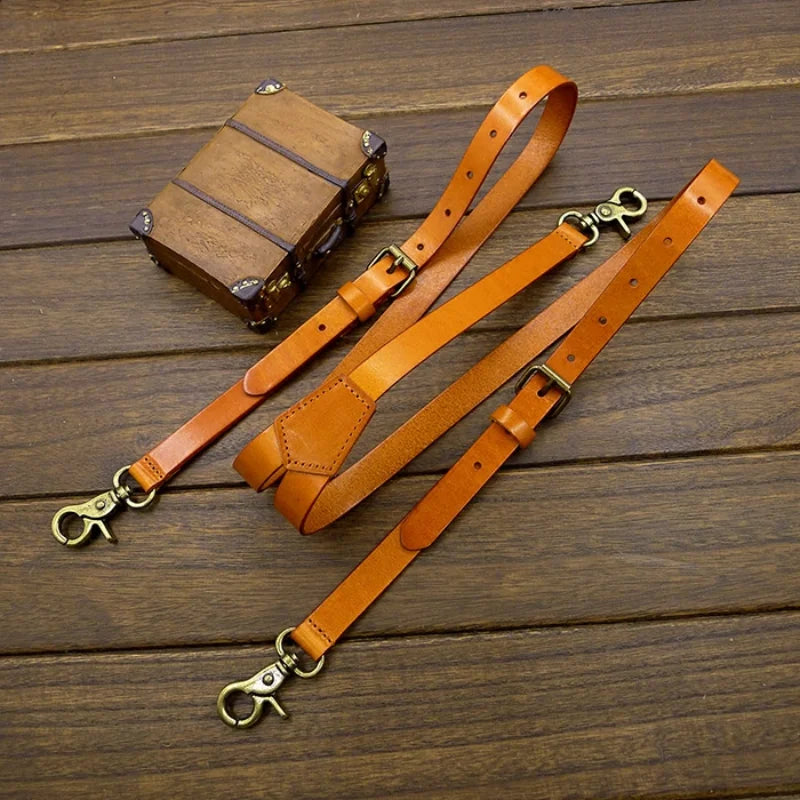 Suspensório, Suspensório de couro, Suspensório masculino de couro, Suspensório vintage, Suspensório vintage de couro, suspensório de couro cor caramelo