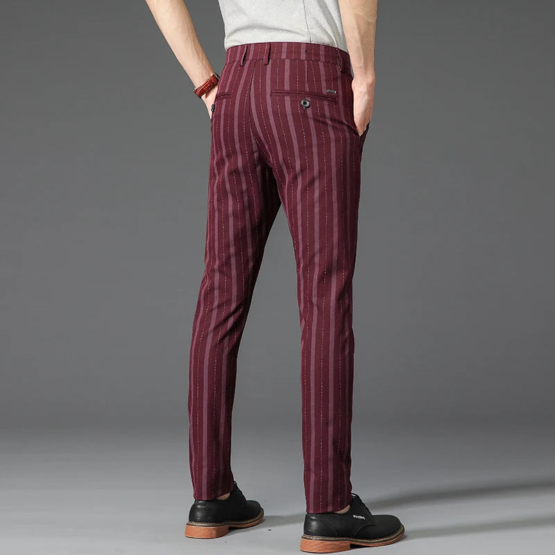 Calça Social Masculina Listrada Premium Maximus
