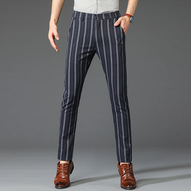Calça Social Masculina Listrada Premium Maximus