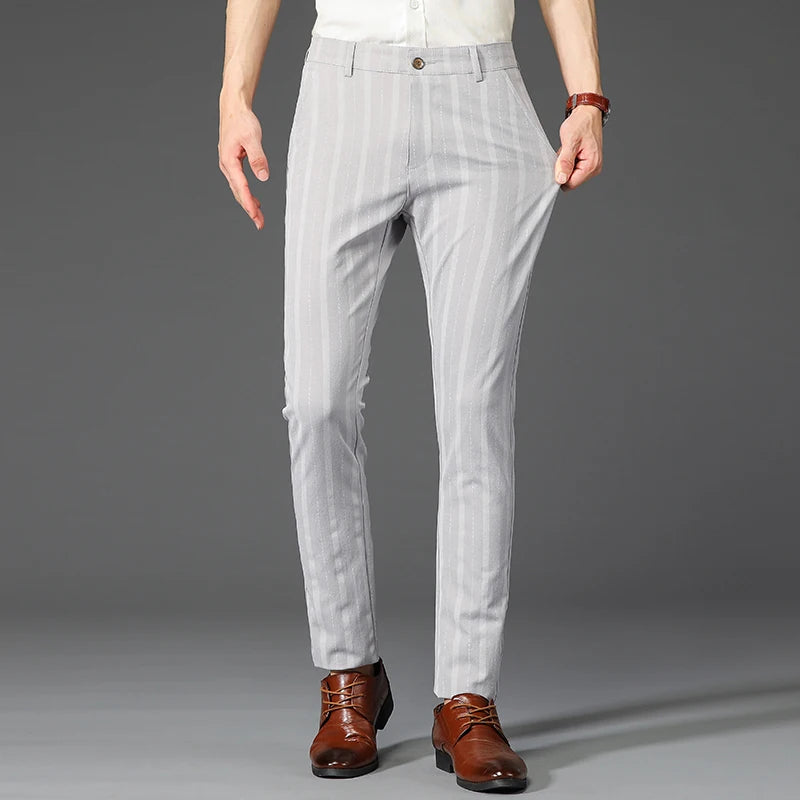 Calça Social Masculina Listrada Premium Maximus
