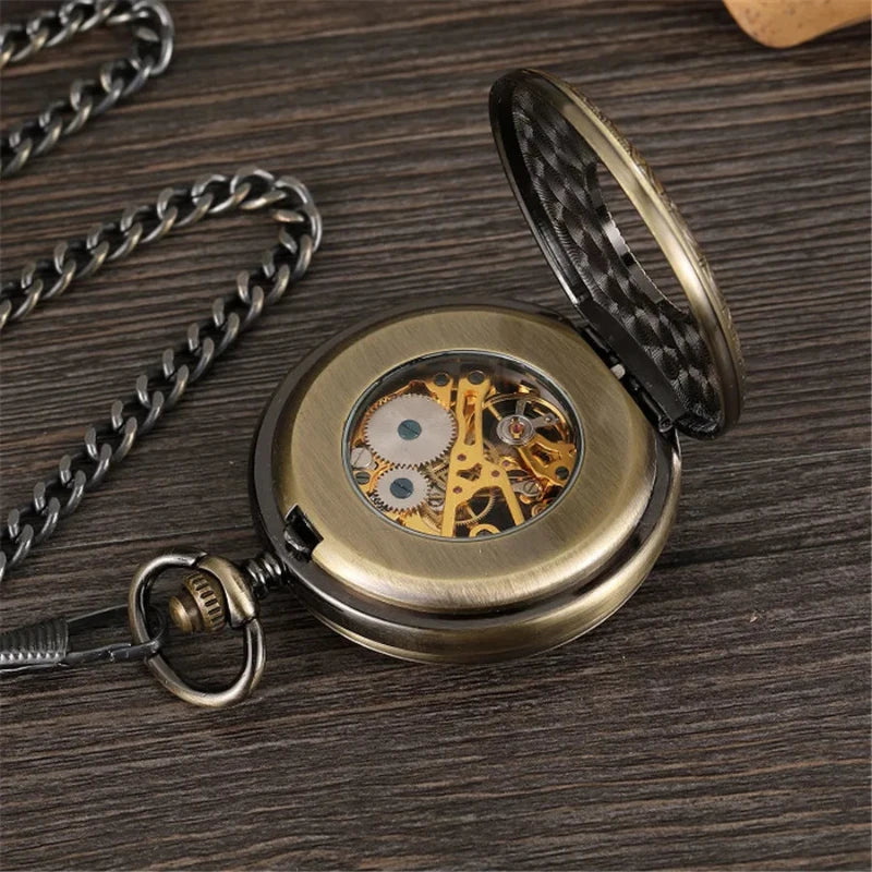 Relógio de Bolso, Relógio de Bolso Mecânico Retro, Relógio de Bolso Mecânico, Relógio de Bolso Retro, Relógio de bolso Bronze