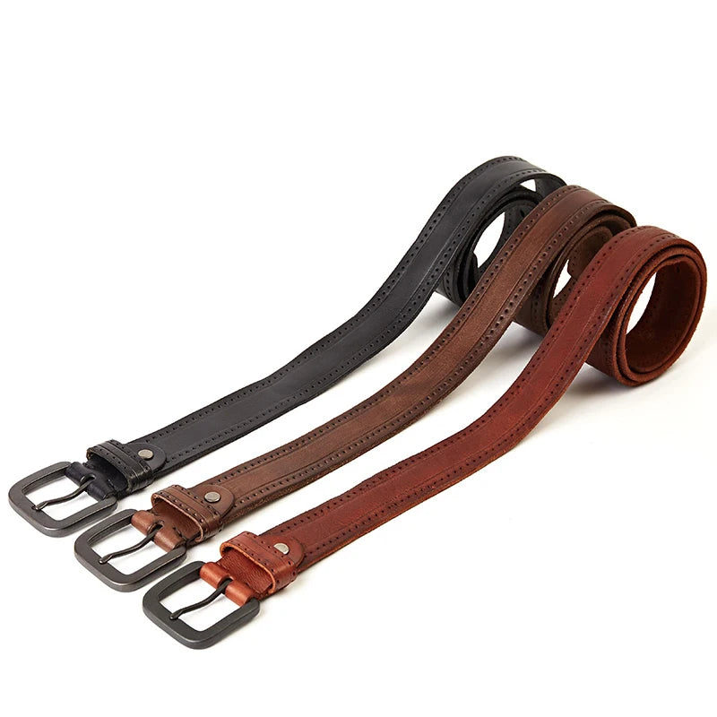 Cinto Masculino de Couro Vintage Maximus
