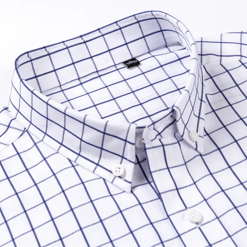 Camisa Social Masculina de Algodão Xadrez