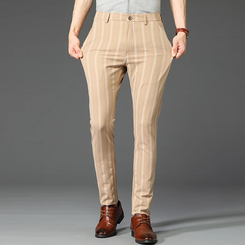Calça Social Masculina Listrada Premium Maximus
