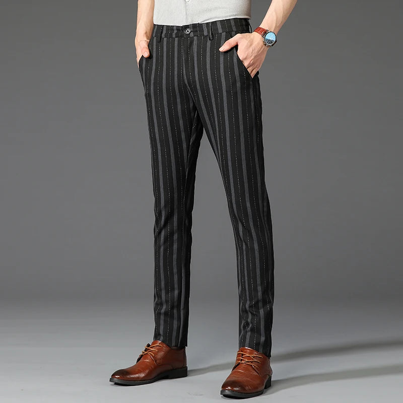 Calça Social Masculina Listrada Premium Maximus