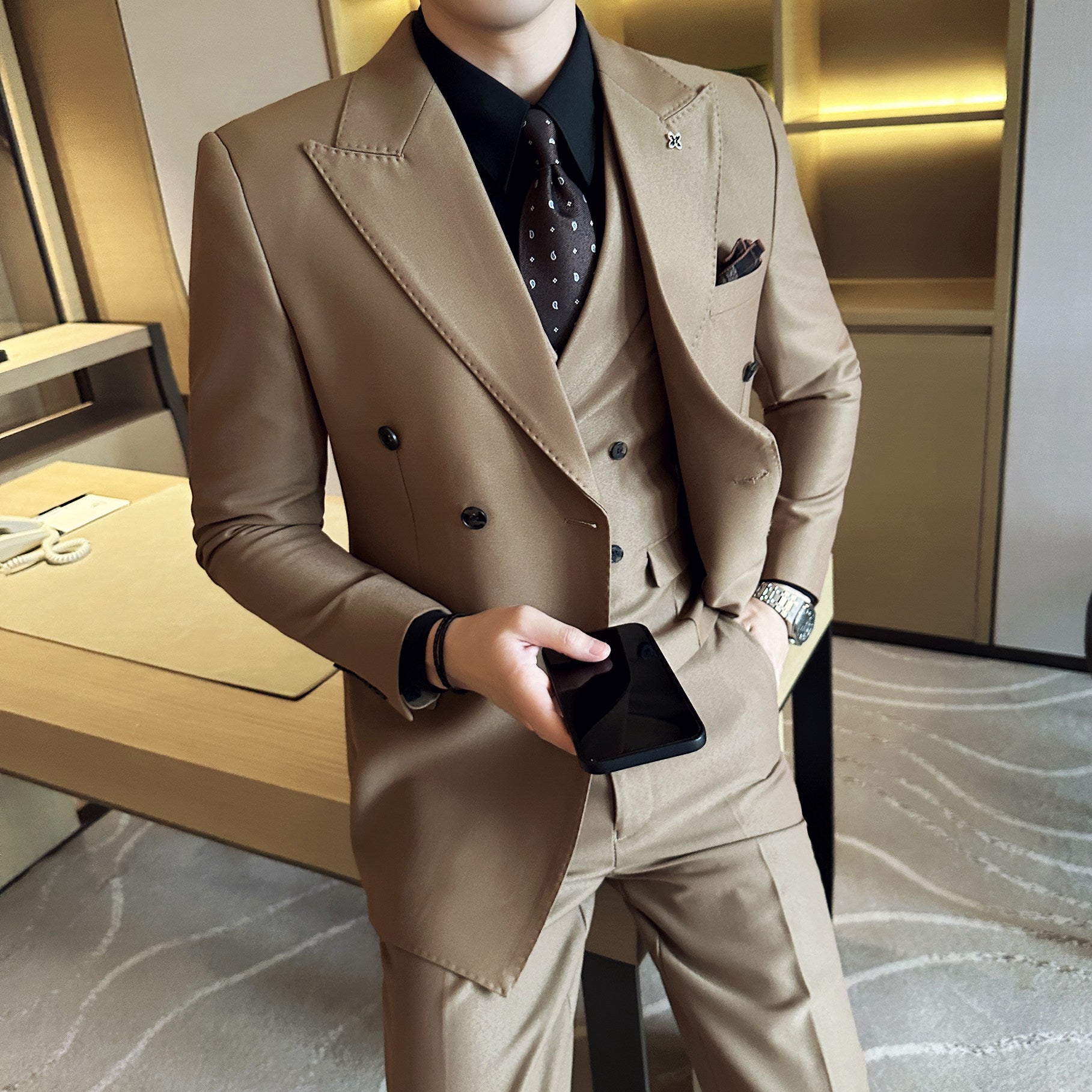 Terno Masculino Slim Transpassado Premium Maximus