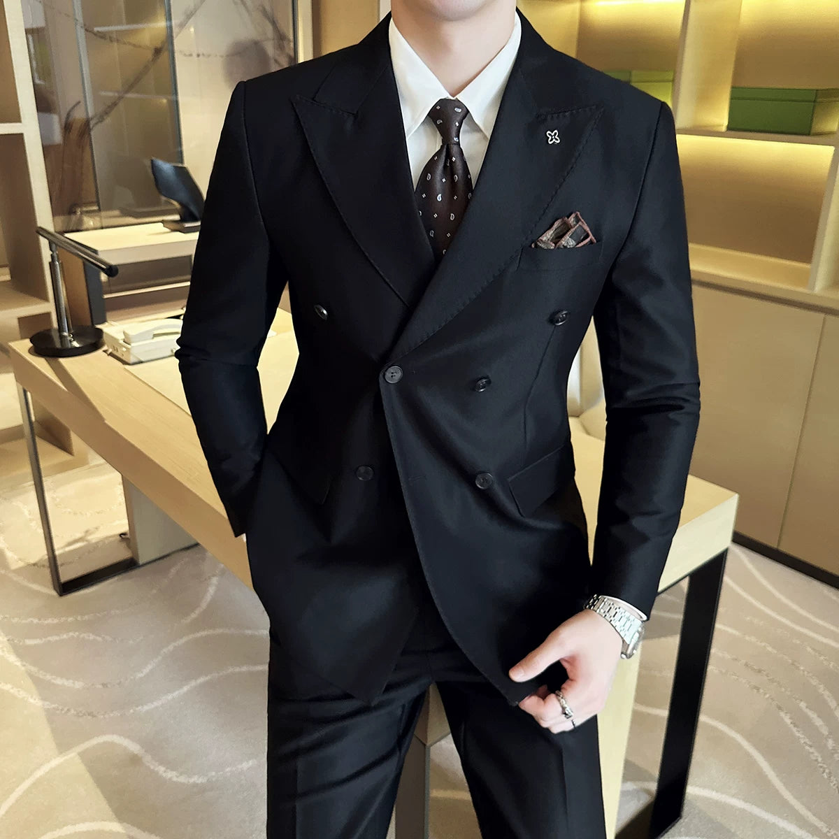 Terno Masculino Slim Transpassado Premium Maximus