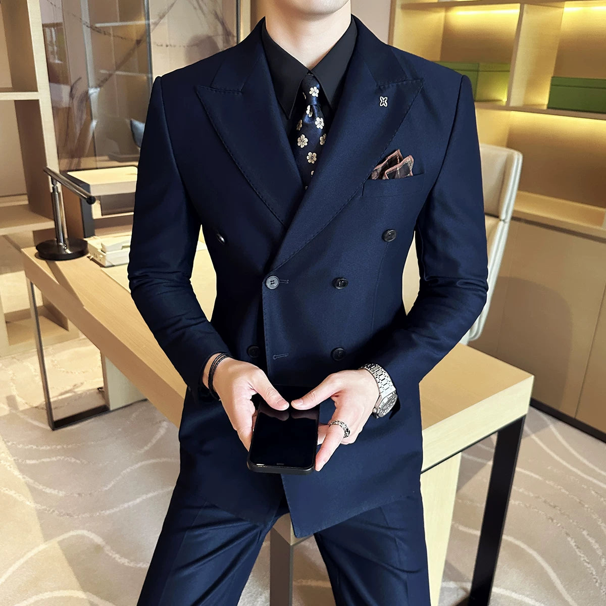 Terno Masculino Slim Transpassado Premium Maximus