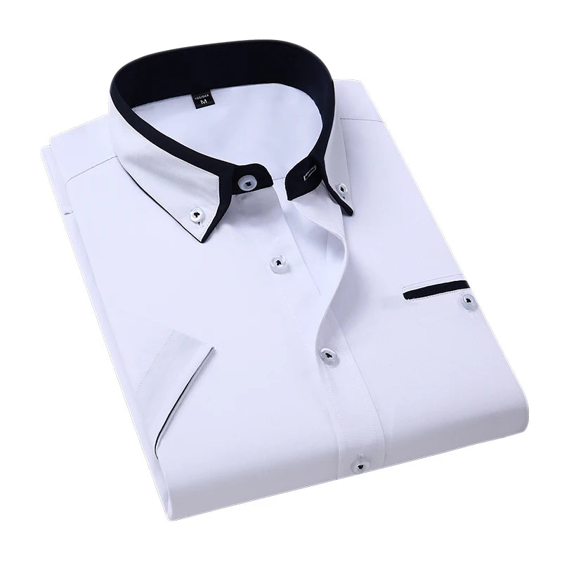 Camisa Social Masculina Manga Curta Maximus