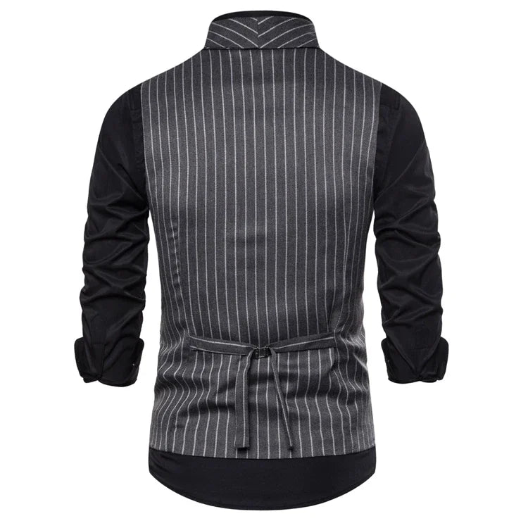 Colete Masculino Transpassado Listrado, Colete Social Masculino de Lapela, Colete Social Masculino Listrado