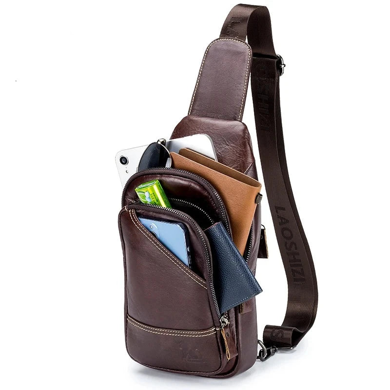 Bolsa Transversal de Couro, Bolsa Masculina, Bolsa de Couro