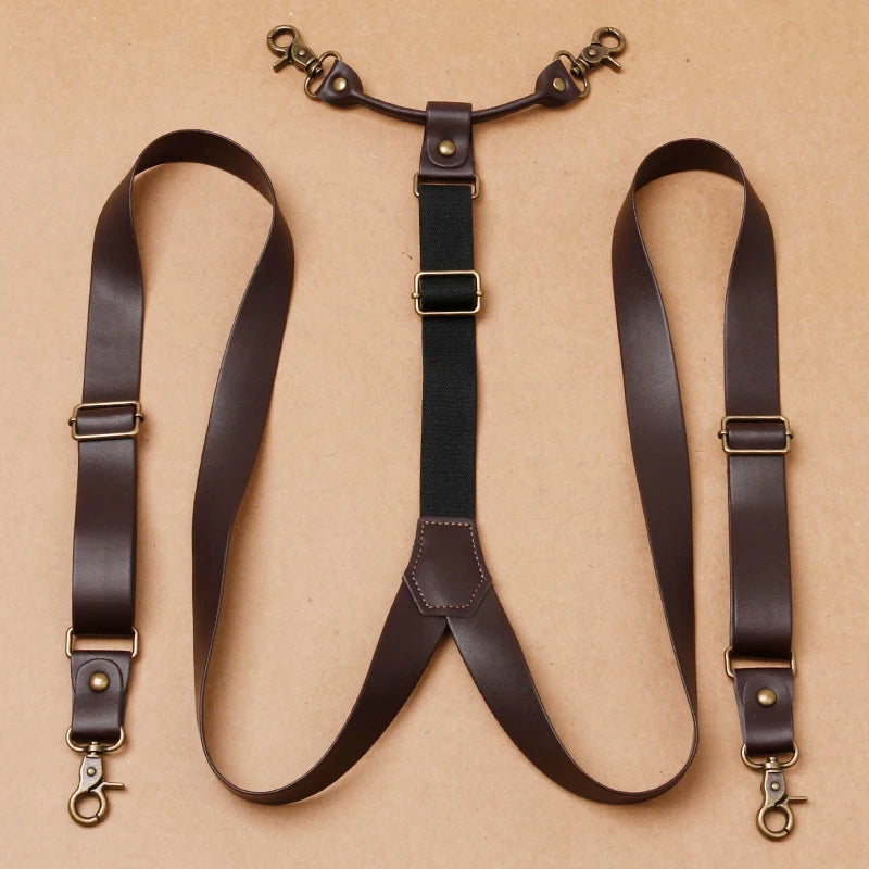Suspensório, suspensório masculino, suspensório de couro, suspensório masculino de couro, suspensório vintage
