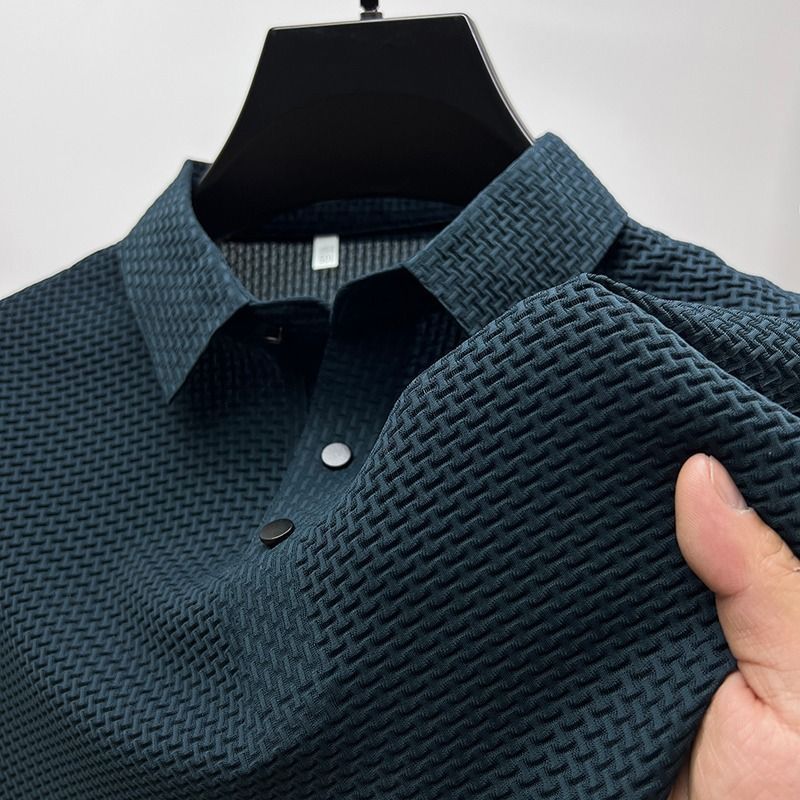 Camisa Polo Masculina Respirável Anti Suor