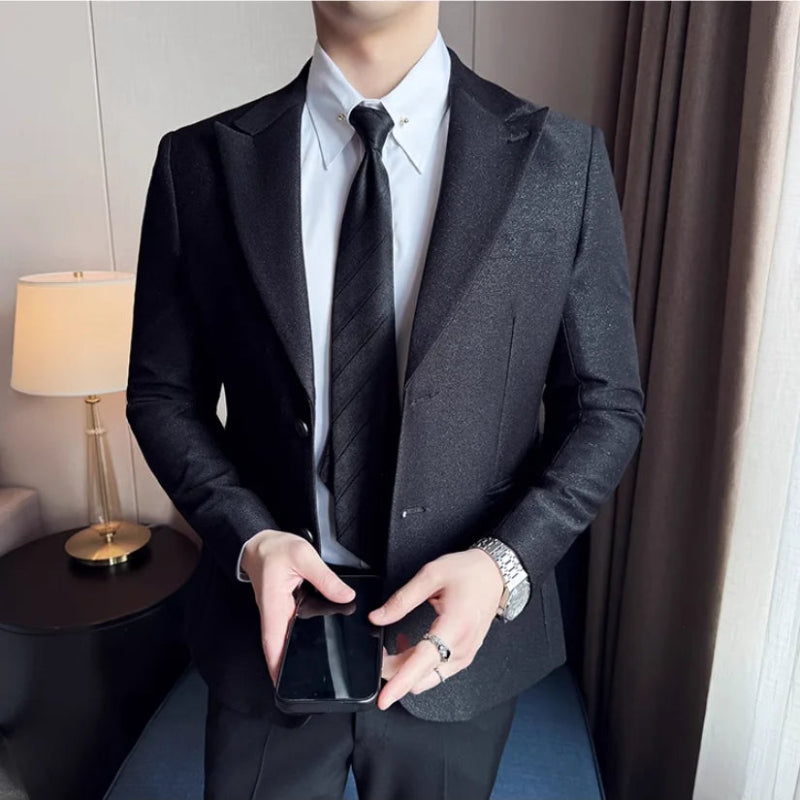 Blazer Slim Fit, Blazer Masculino Slim, Blazer Masculino Maximus, blazer masculino, blazer lapela peak, blazer