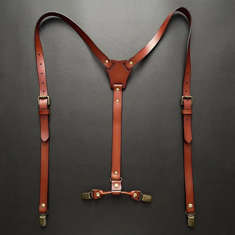 Suspensório, suspensório masculino, suspensório de couro, suspensório masculino de couro, suspensório vintage