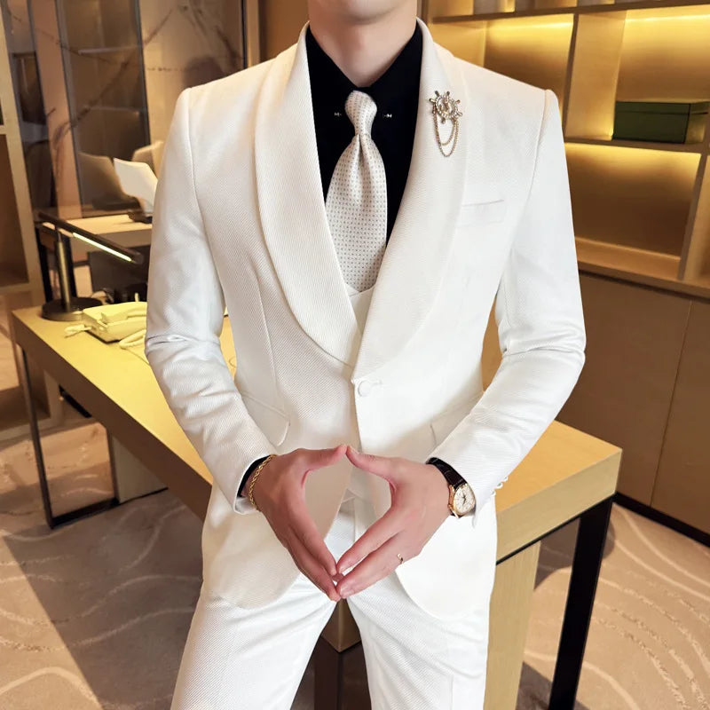 Terno Masculino Slim Inglês Lapela Shawl Maximus