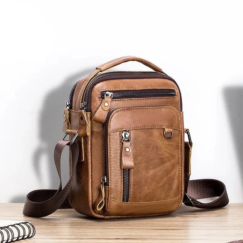 Bolsa Masculina de Couro Genuíno