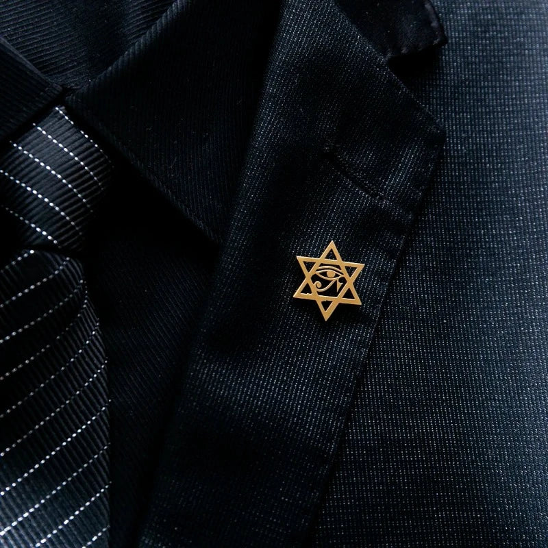 Broche para Terno Masculino Estrela de David Maximus