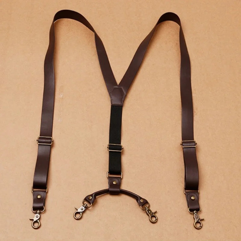 Suspensório, suspensório masculino, suspensório de couro, suspensório masculino de couro, suspensório vintage
