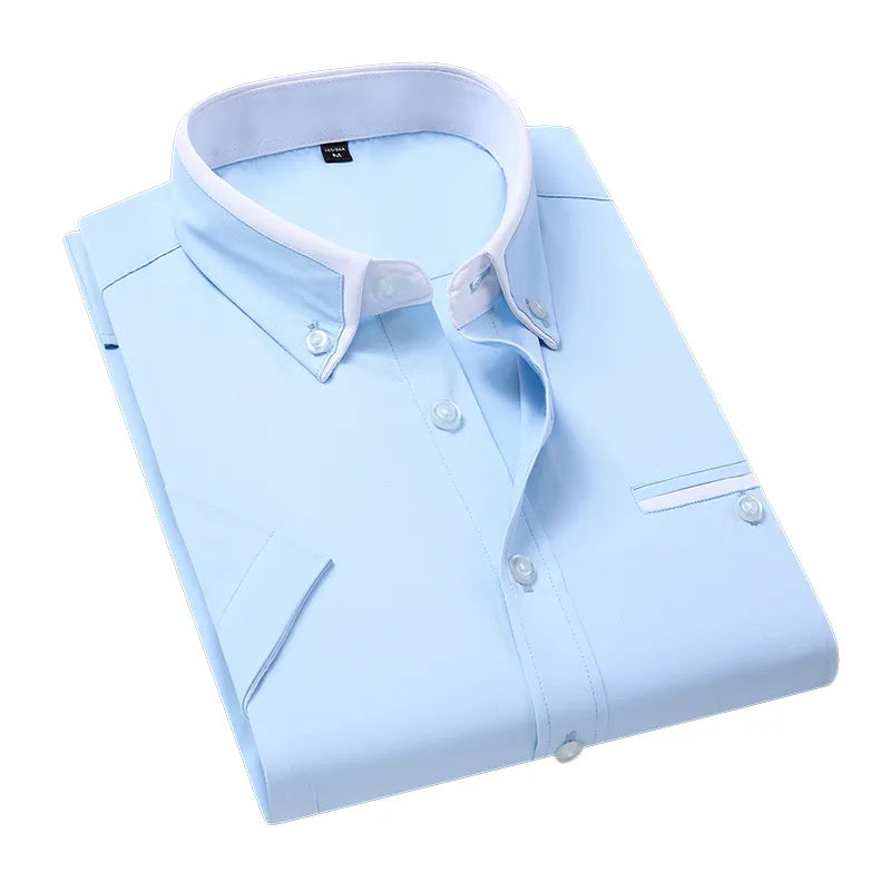 Camisa Social Masculina Manga Curta Maximus