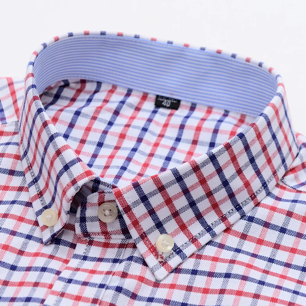 Camisa Social Masculina Xadrez Oxford Maximus