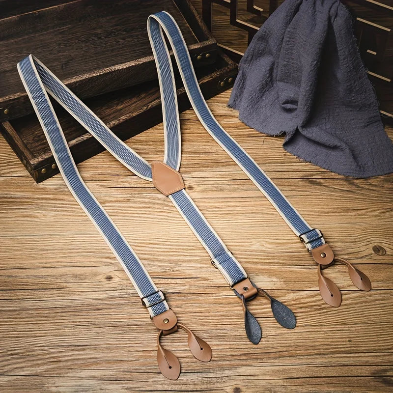 suspensório masculino, suspensório azul, suspensório retrô, acessórios masculinos sociais, suspensório para terno