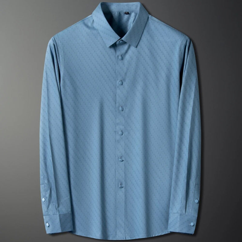 camisa social masculina texturizada, camisa losango masculina, camisa gola italiana masculina, camisa social azul masculina, camisa manga longa masculina, camisa formal masculina, camisa alfaiataria masculina, Mr. Maximus, moda masculina social