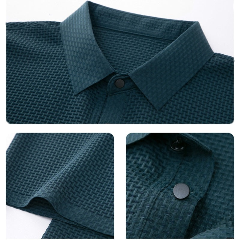 Camisa Polo Masculina Respirável Anti Suor