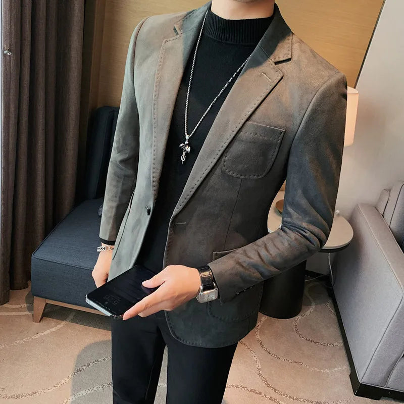 Blazer, Blazer Masculino, Blazer de camurça masculino, Blazer Estilo Britânico Maximus, Blazer Masculino Estilo Britânico