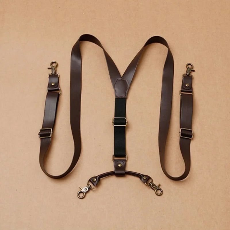 Suspensório, suspensório masculino, suspensório de couro, suspensório masculino de couro, suspensório vintage