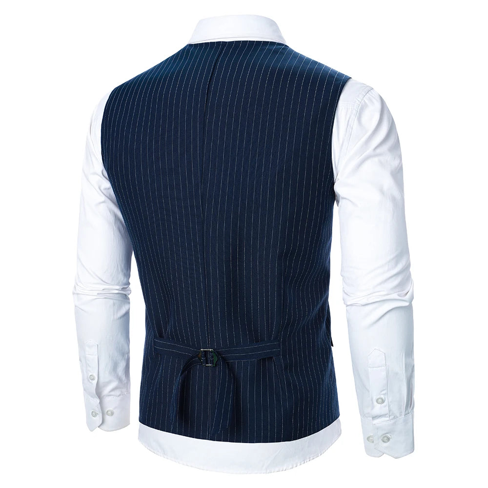 Colete Masculino Risca de Giz, Colete Azul Marinho, Colete Social Masculino Risca de Giz, Colete Social Azul Marinho, Colete Masculino Azul Marinho Risca de Giz