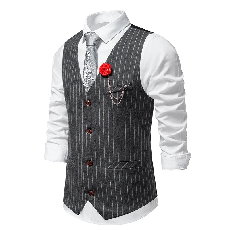 Colete Masculino Risca de Giz Retro Maximus, Colete Masculino, Colete Masculino Risca de Giz, Colete Masculino Retro, Colete Social Masculino, Colete Masculino Maximus