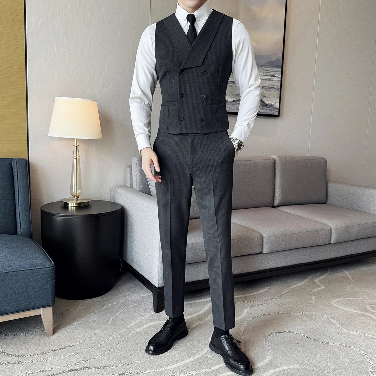 Conjunto Social Masculino Transpassado Royal Maximus