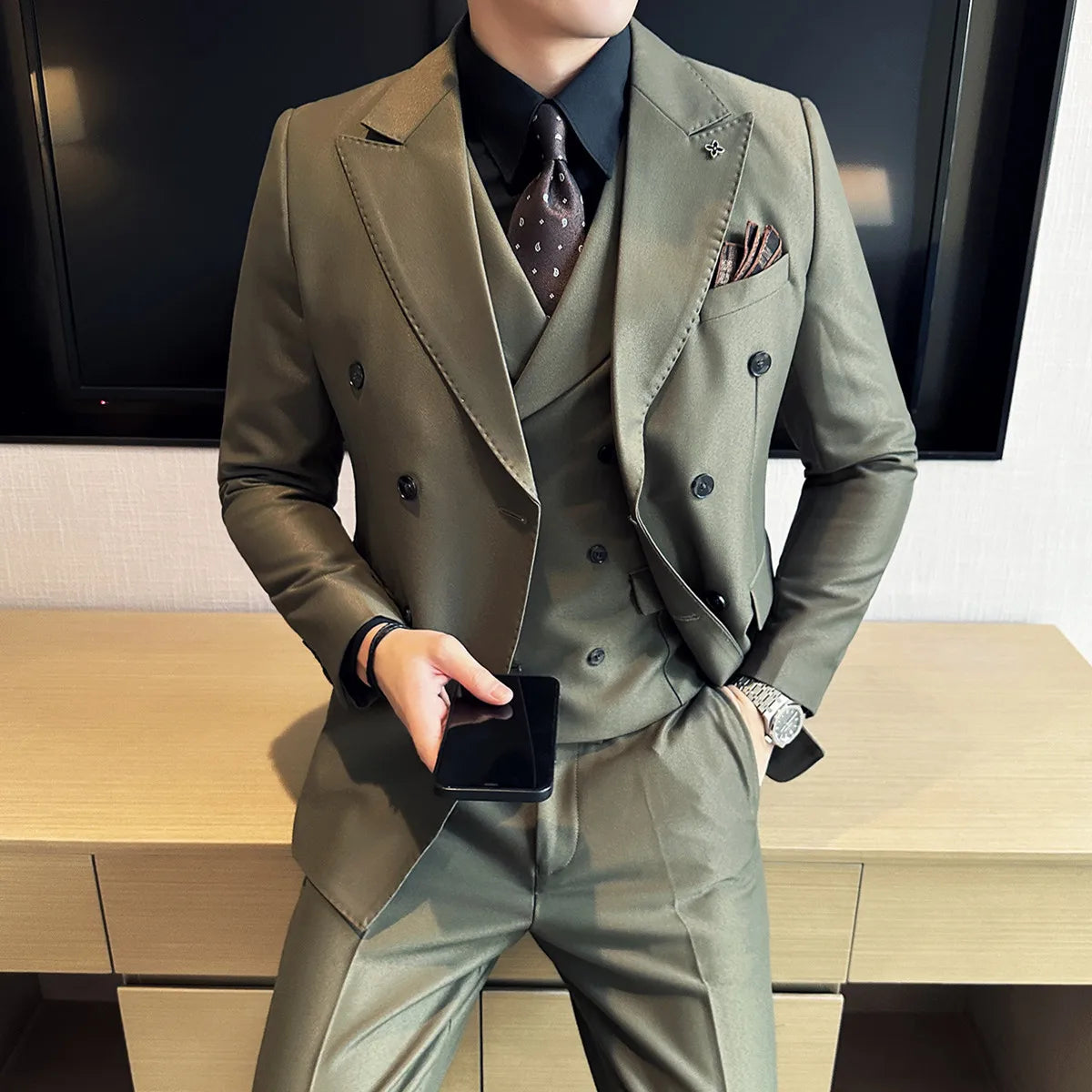 Terno Masculino Transpassado, Terno Masculino Moderno, Terno Masculino Slim Fit