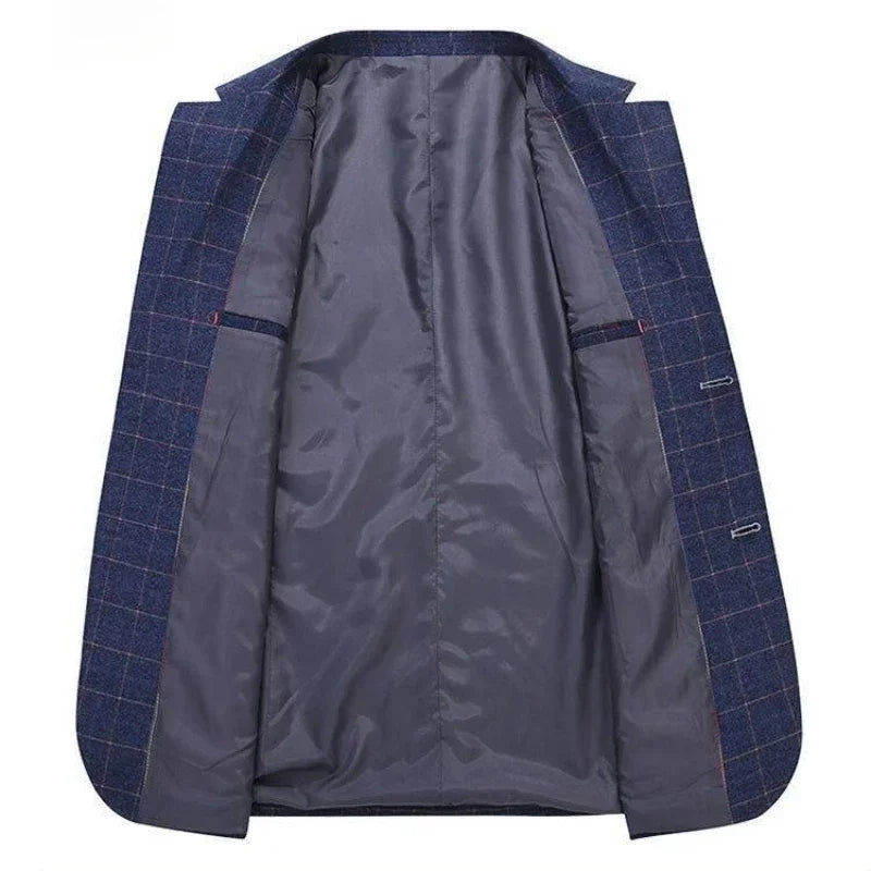 Blazer masculino xadrez, blazer masculino xadrez slim, blazer masculino slim, blazer masculino xadrez minimalista, blazer masculino azul marinho xadrez