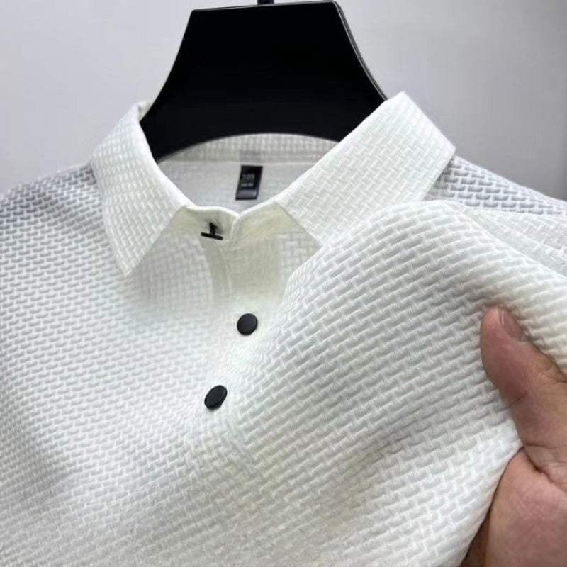 Camisa Polo Masculina Respirável Anti Suor