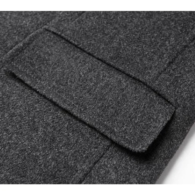 Sobretudo Masculino de Lã Comprido Maximus