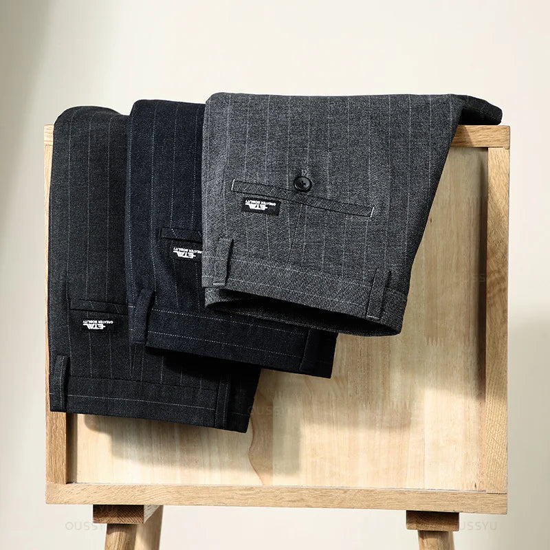 Calça Social Masculina Listrada Maximus