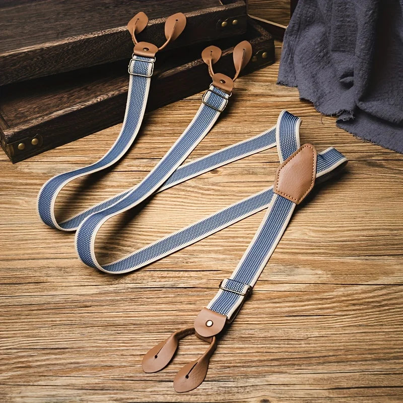 suspensório masculino, suspensório azul, suspensório retrô, acessórios masculinos sociais, suspensório para terno