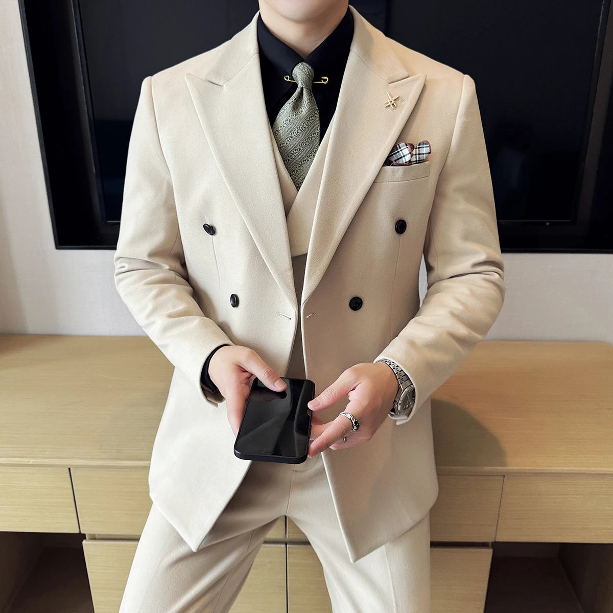 Terno masculino transpassado liso, terno masculino slim fit, terno masculino transpassado slim, terno masculino liso