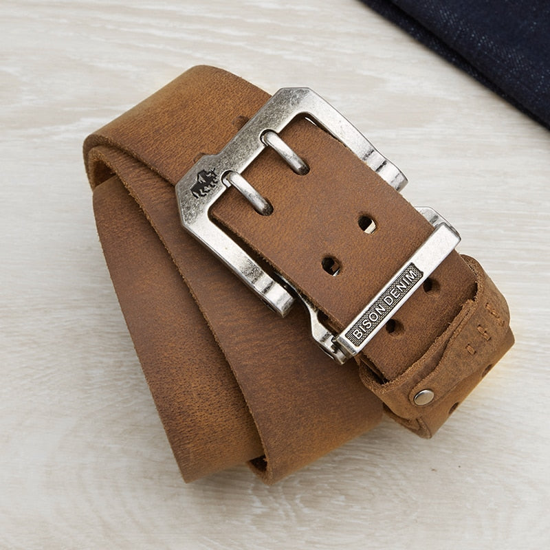 Cinto Masculino de Couro Bison Valentus