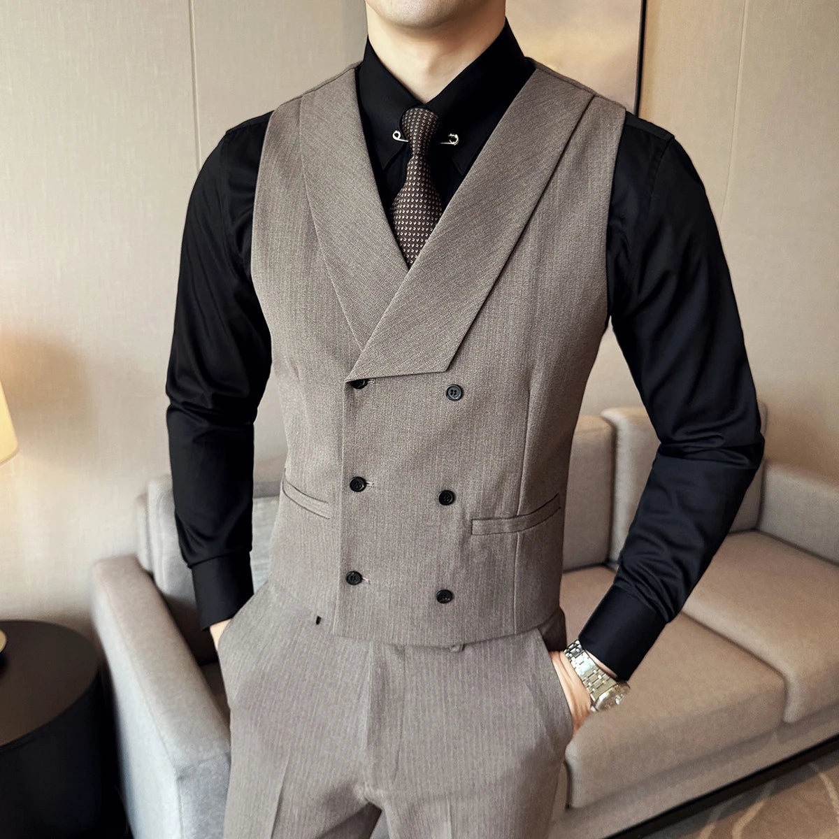 Conjunto Social Masculino Transpassado Royal Maximus