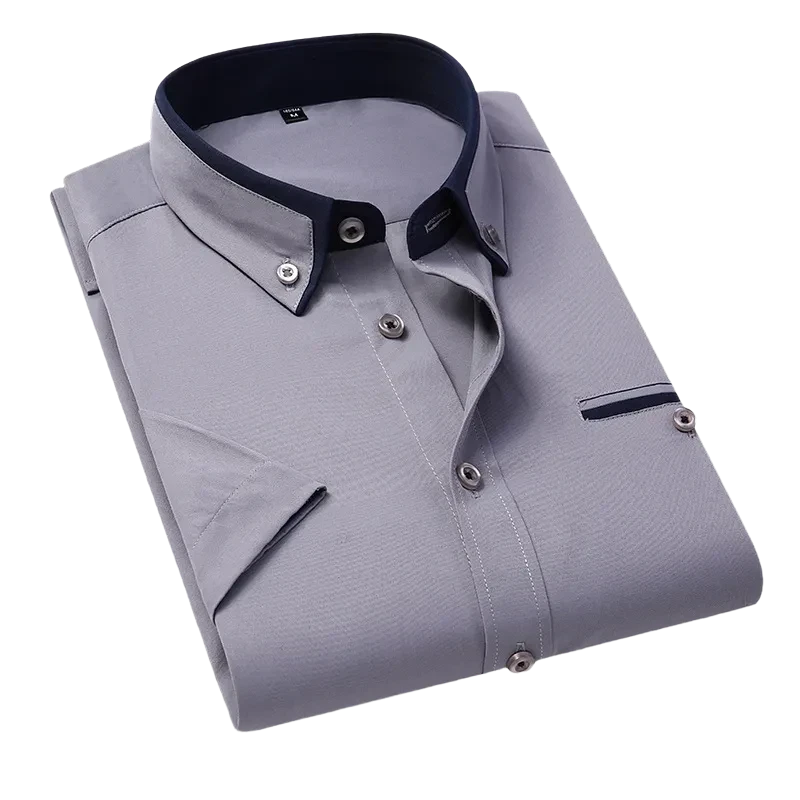 Camisa Social Masculina Manga Curta Maximus