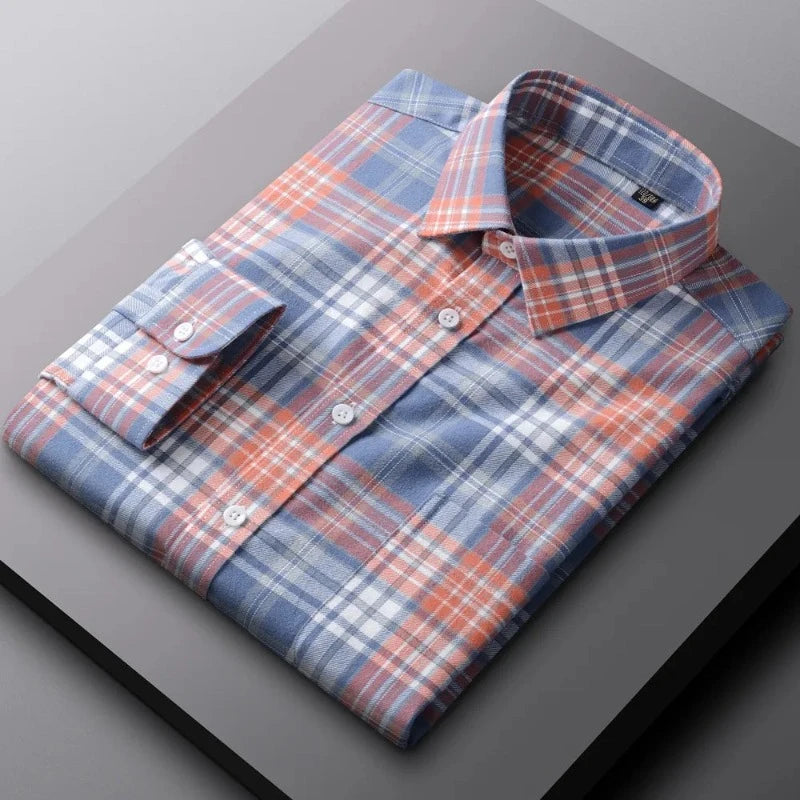 Camisa Social Masculina Xadrez, Camisa Social de Flanela Xadrez