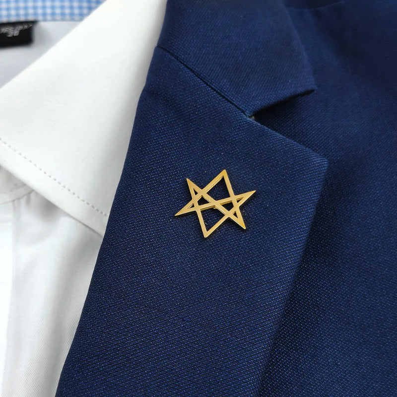 Broche, broche para terno, broche masculino, broche para terno masculino, broche de estrela, broche hexagonal